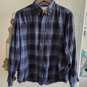Weatherproof Men's Navy and Red Plaid Shirt